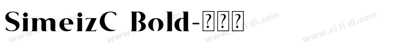 SimeizC Bold字体转换